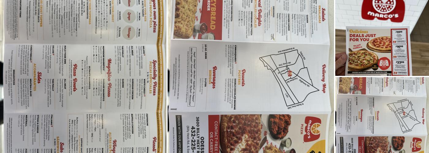 Marco's Pizza Menu