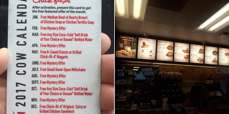 Chick-fil-A Menu