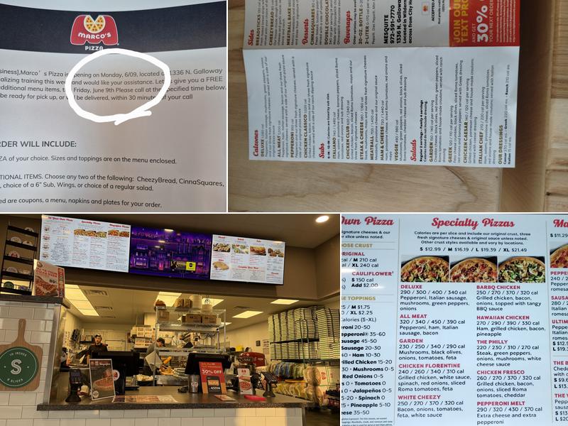 Marco's Pizza Menu