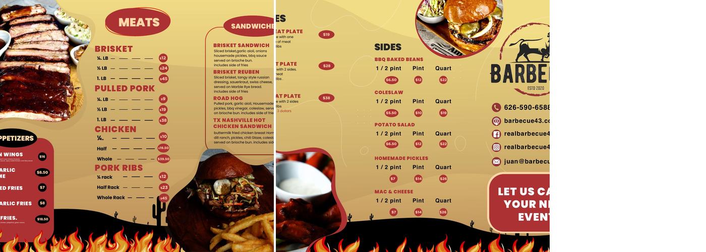 Barbecue Menu
