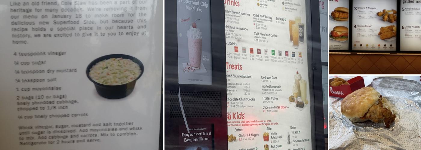 Chick-fil-A Menu