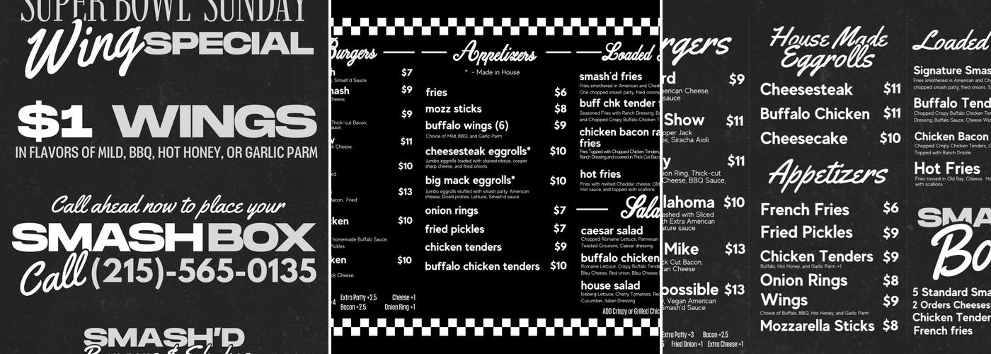 Smash’d Menu