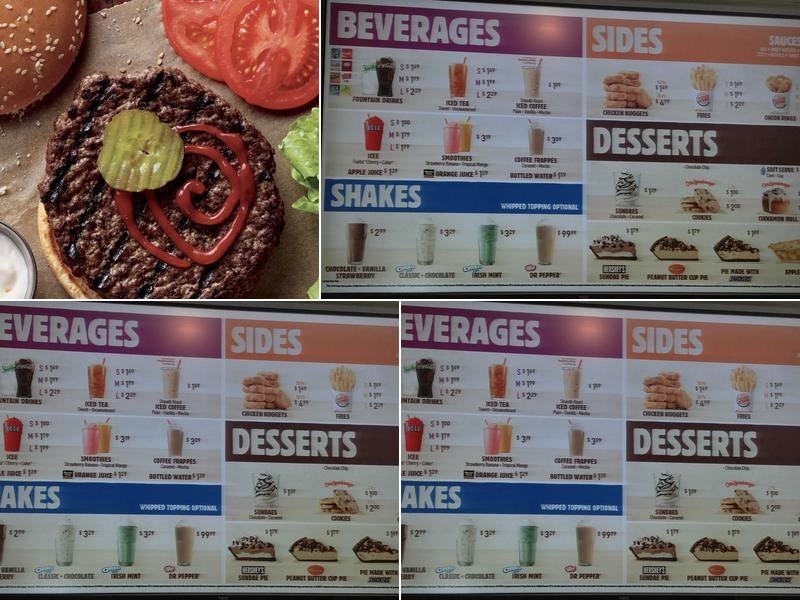Burger King Menu