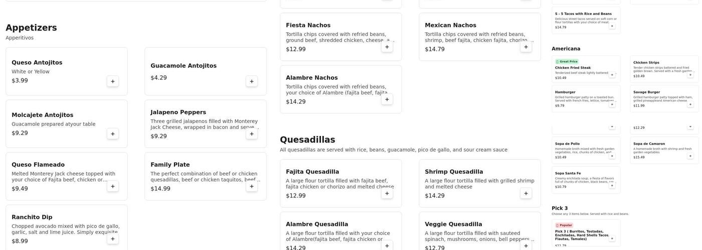 MI RANCHITO Menu
