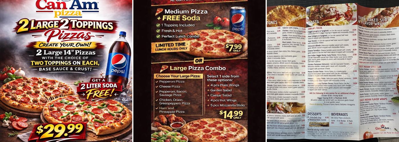 Can Am Pizza Menu