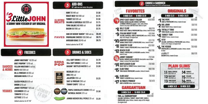 Jimmy John's Menu