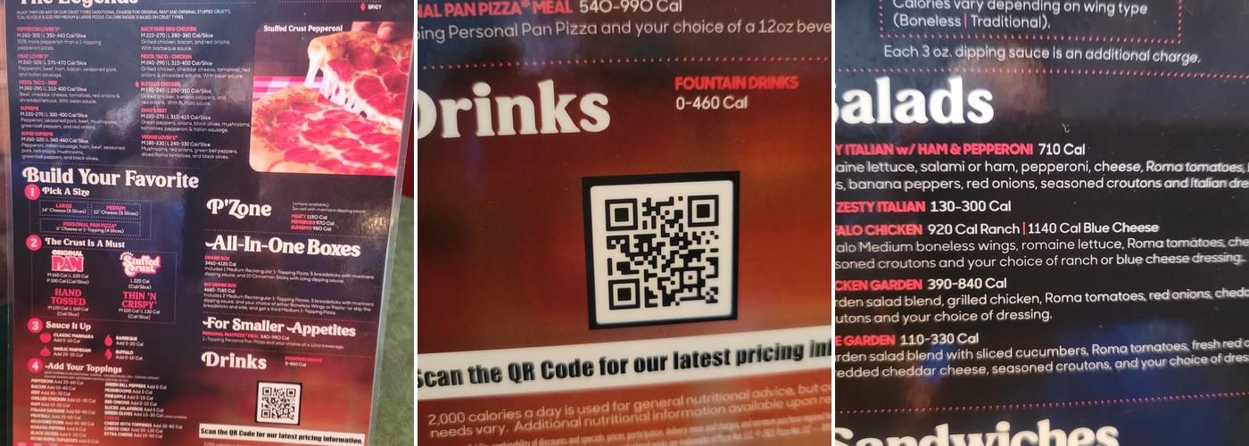 Pizza Hut Menu