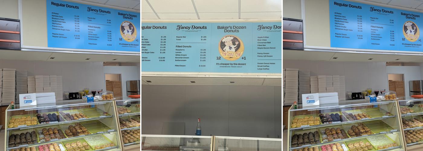 Baker's Dozen Donuts Menu