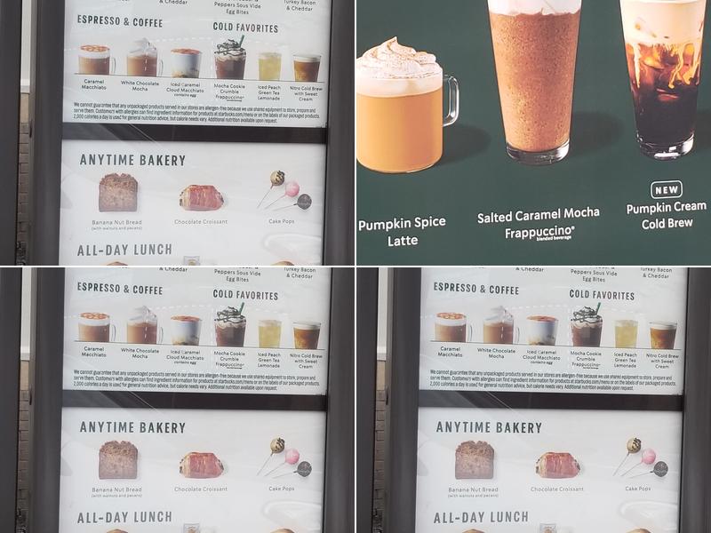 Starbucks Menu
