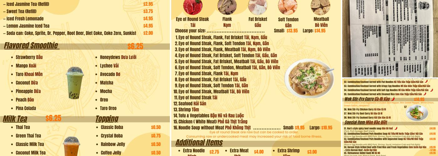 Linh’s Kitchen Menu