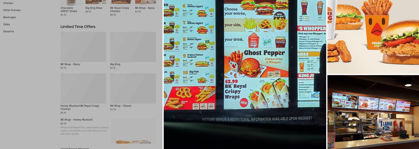 Burger King Menu