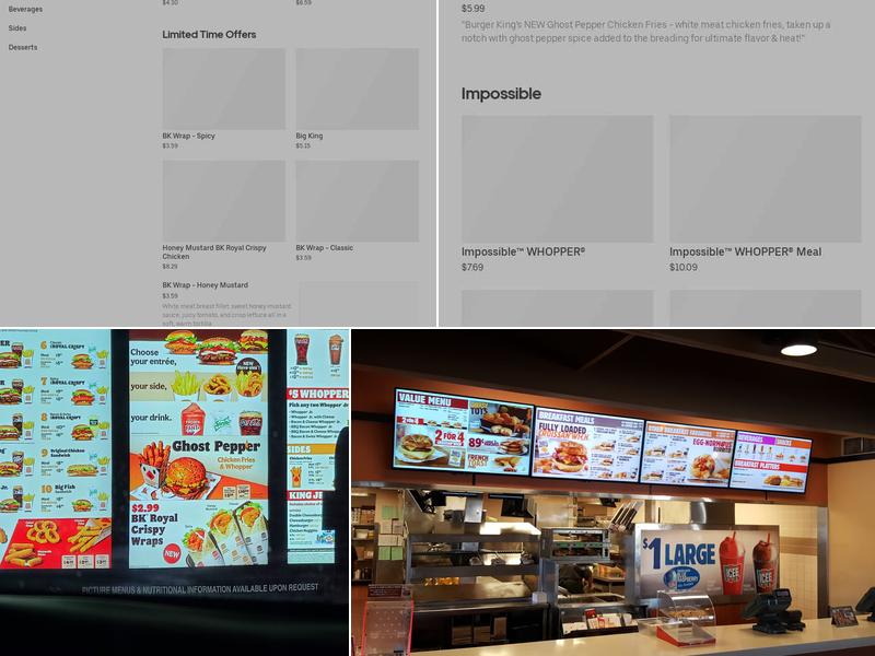 Burger King Menu
