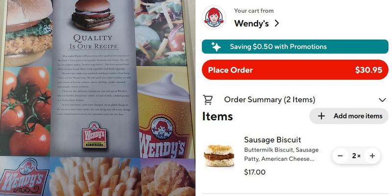 Wendy's Menu