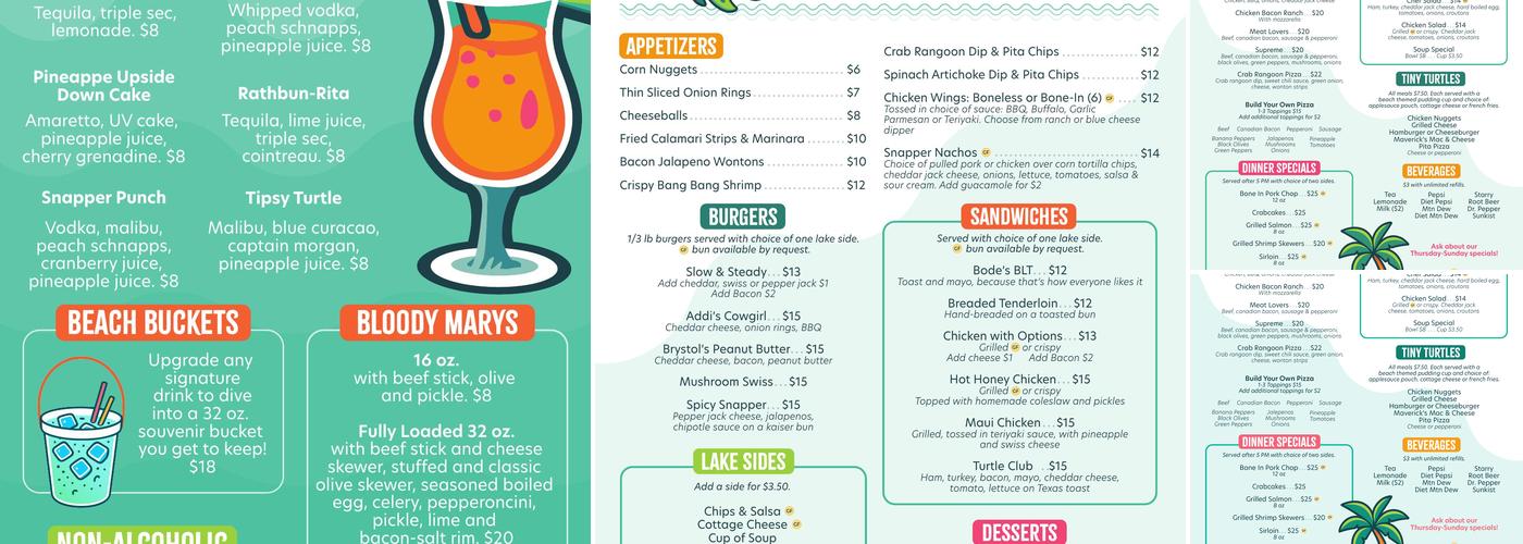 Tipsy Turtle Bar & Grill Menu