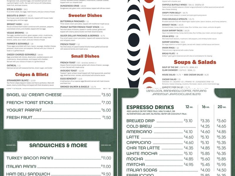 Jamestown Java Menu
