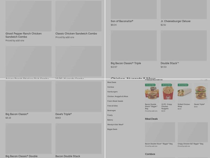Wendy's Menu