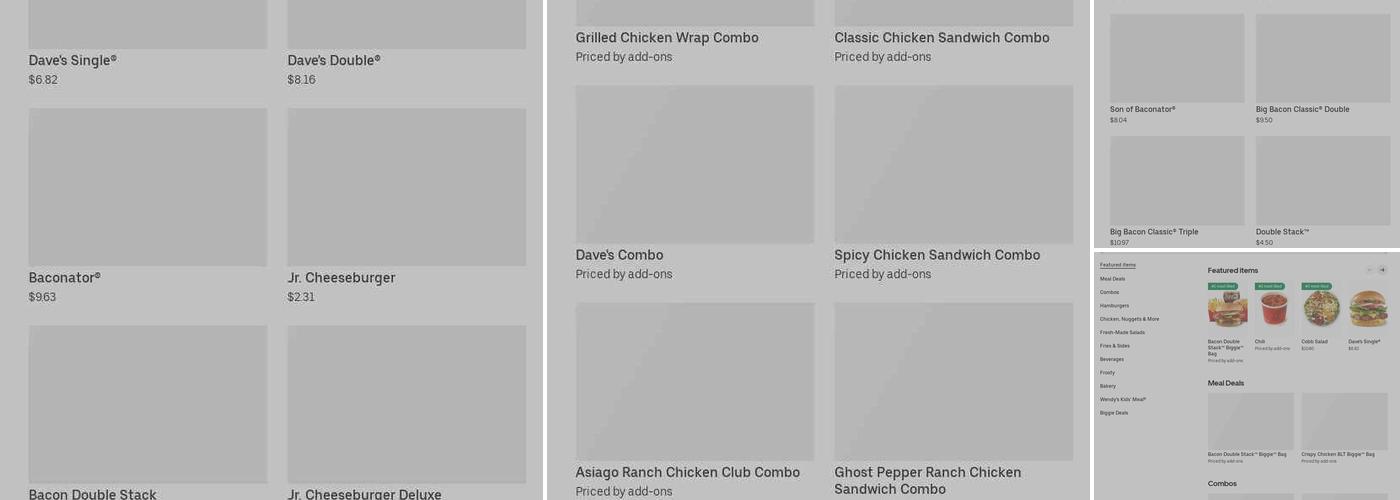 Wendy's Menu