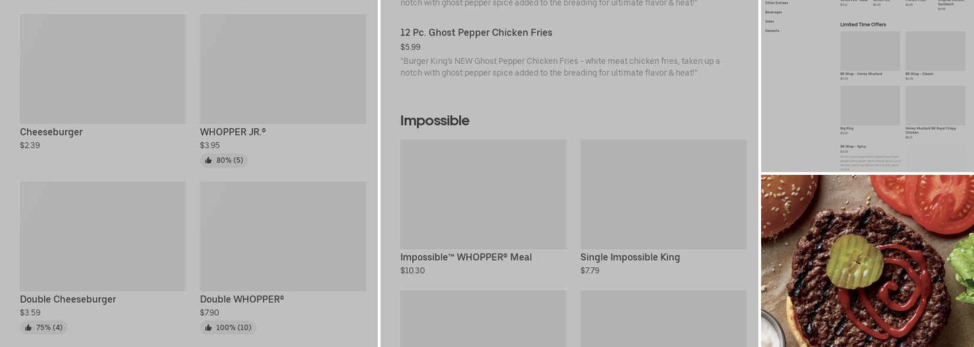 Burger King Menu
