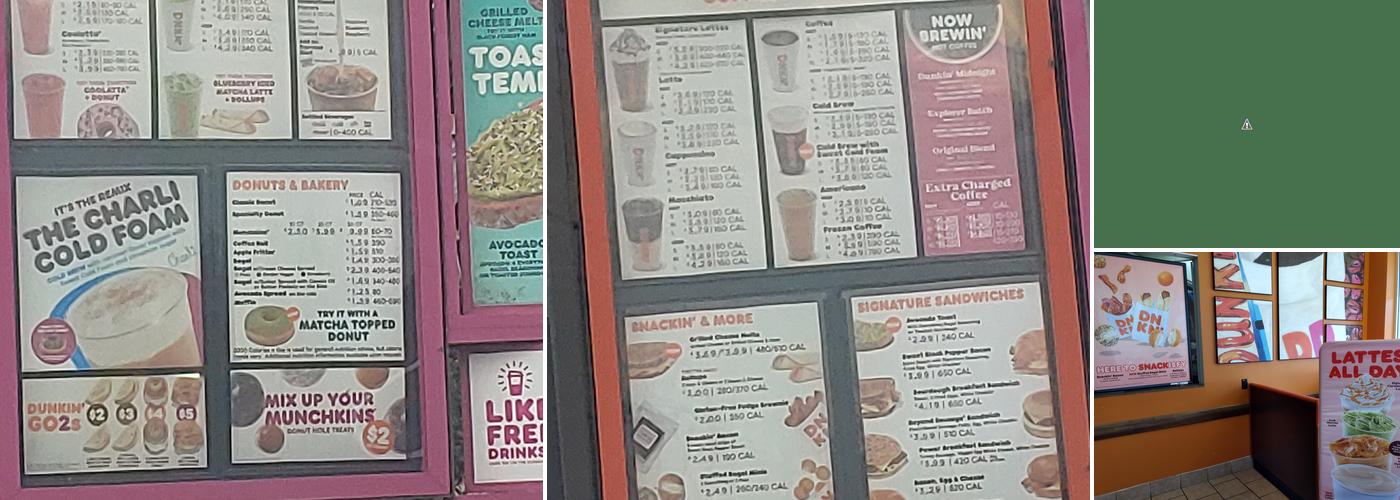 Dunkin' Menu