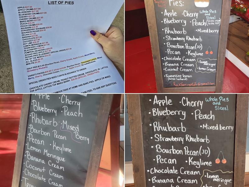 Pie Box Menu