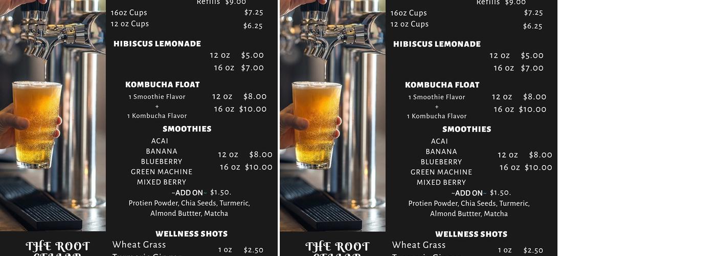THE ROOT CELLAR Menu