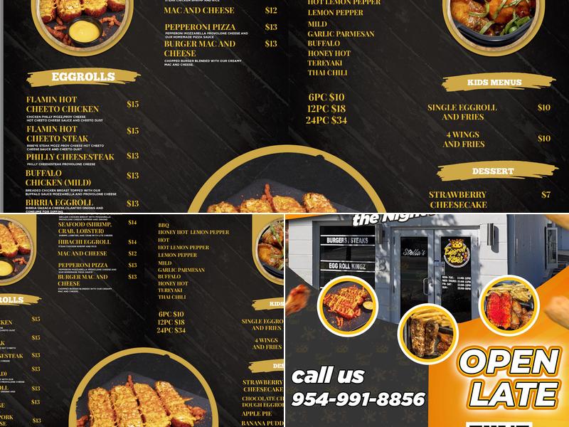 Eggroll Kingz Menu