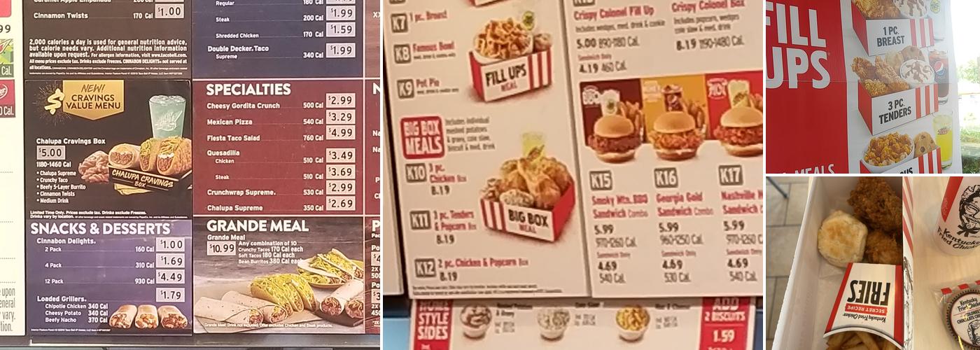 KFC Menu