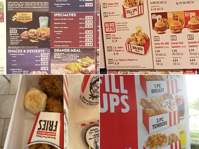 KFC Menu
