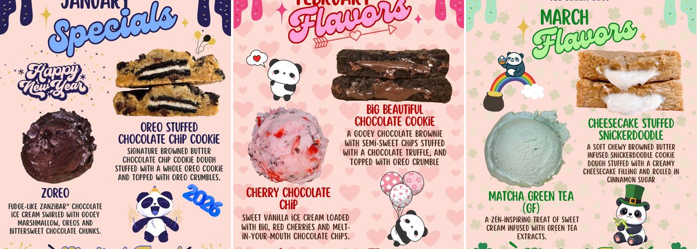 Scrumdiddly Ice Cream Shop Menu