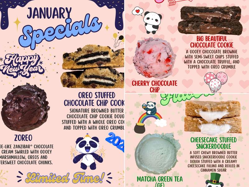 Scrumdiddly Ice Cream Shop Menu