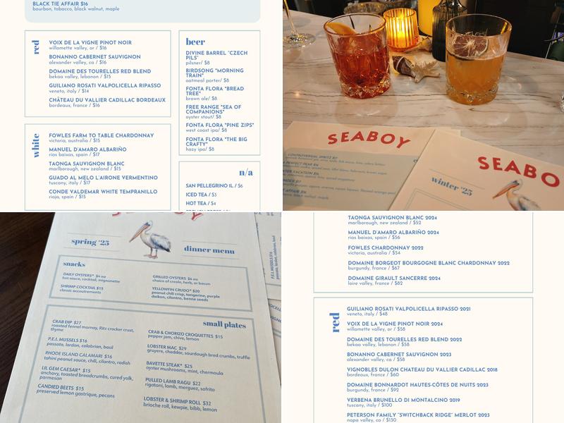 Seaboy Menu