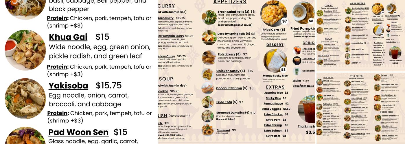 Boa Thai Menu