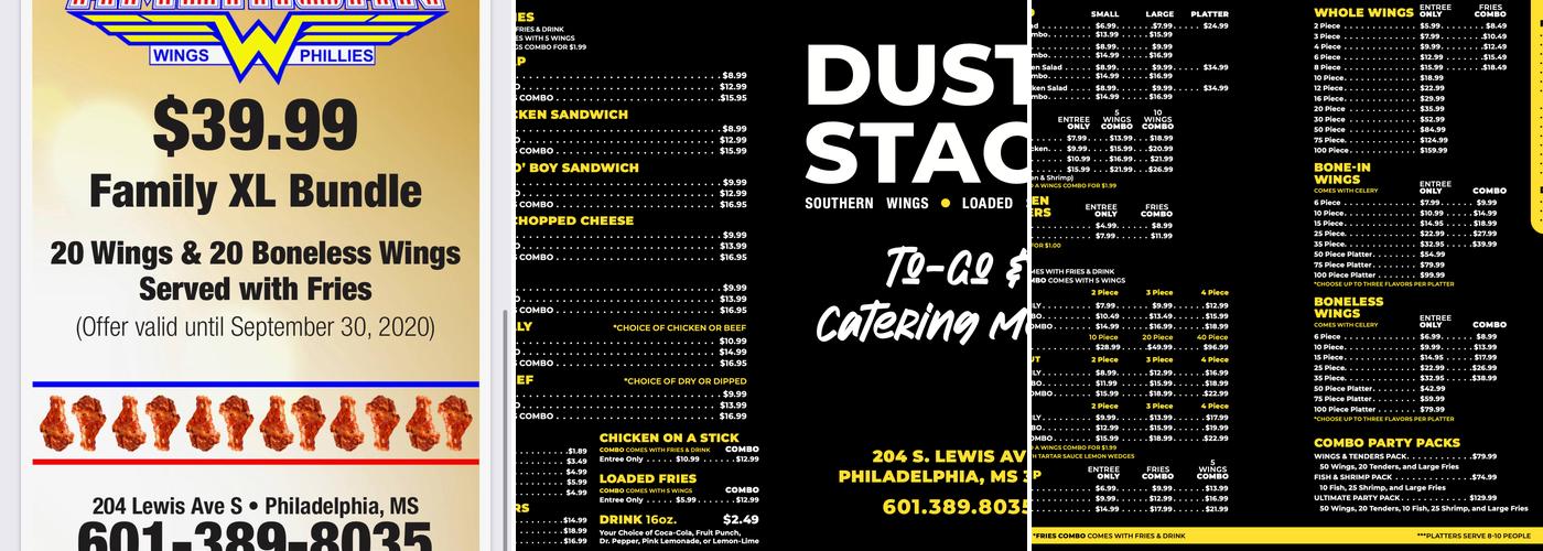 Dust and Stack Menu
