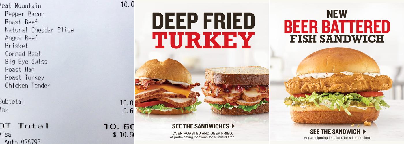 Arby's Menu
