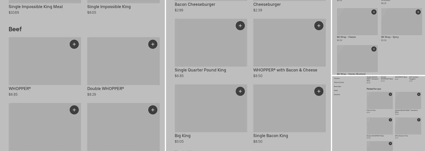 Burger King Menu