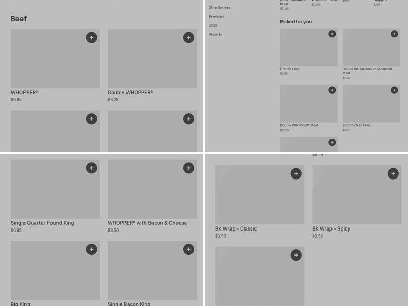 Burger King Menu