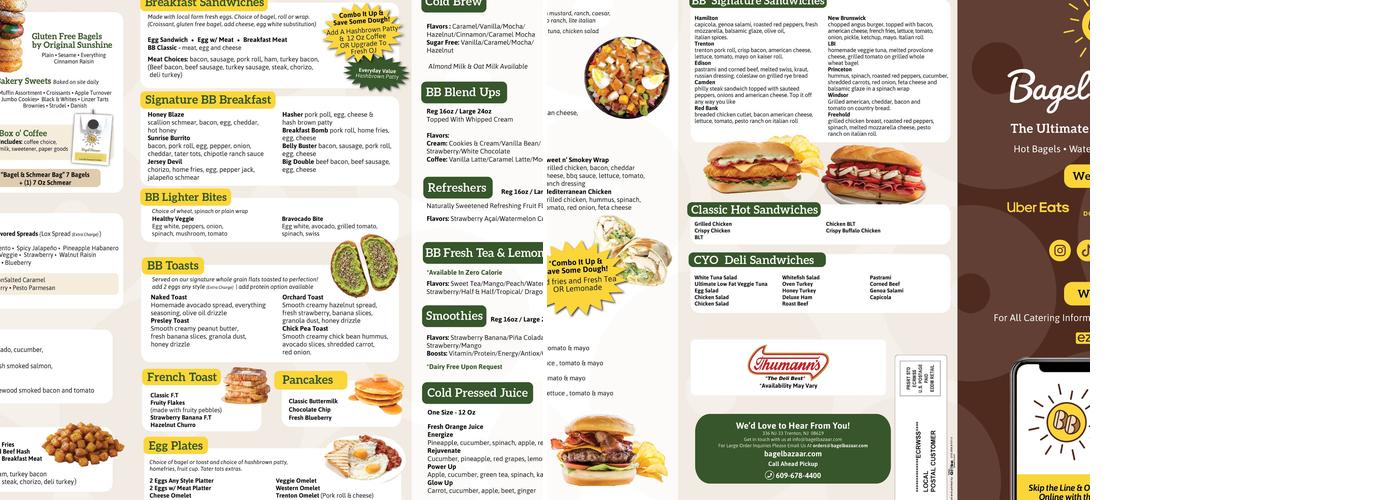 Bagel Bazaar - Hamilton Menu