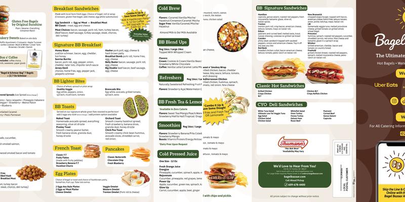 Bagel Bazaar - Hamilton Menu