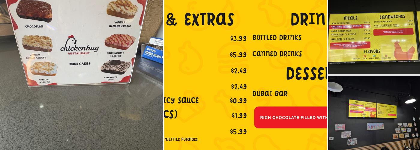 ChickenHug Menu