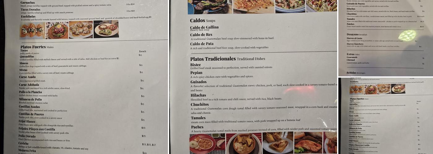 Eterna Primavera Menu