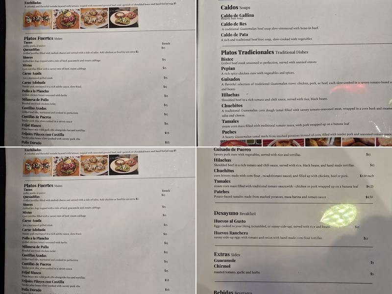 Eterna Primavera Menu