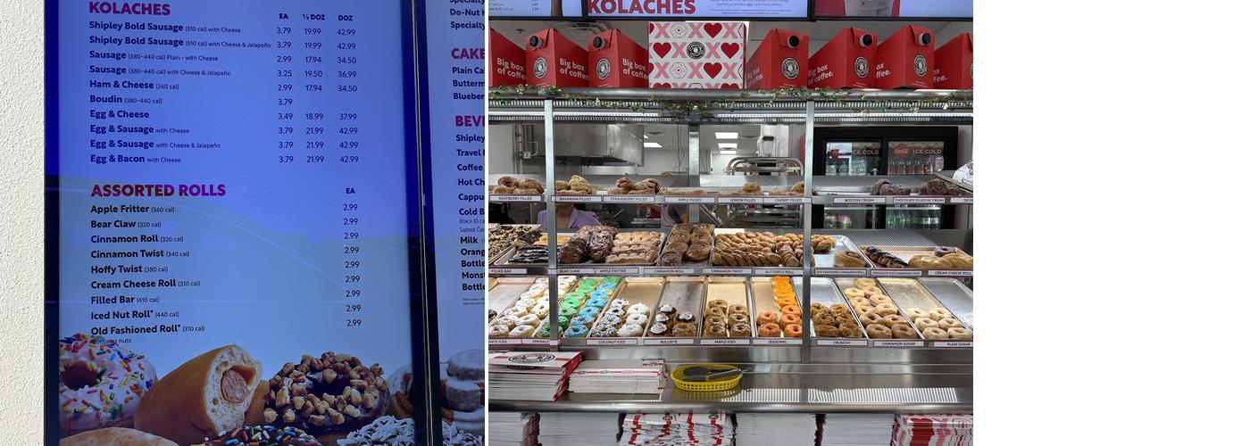 Shipley Do-Nuts Menu