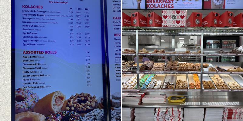 Shipley Do-Nuts Menu