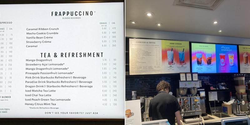 Starbucks Menu
