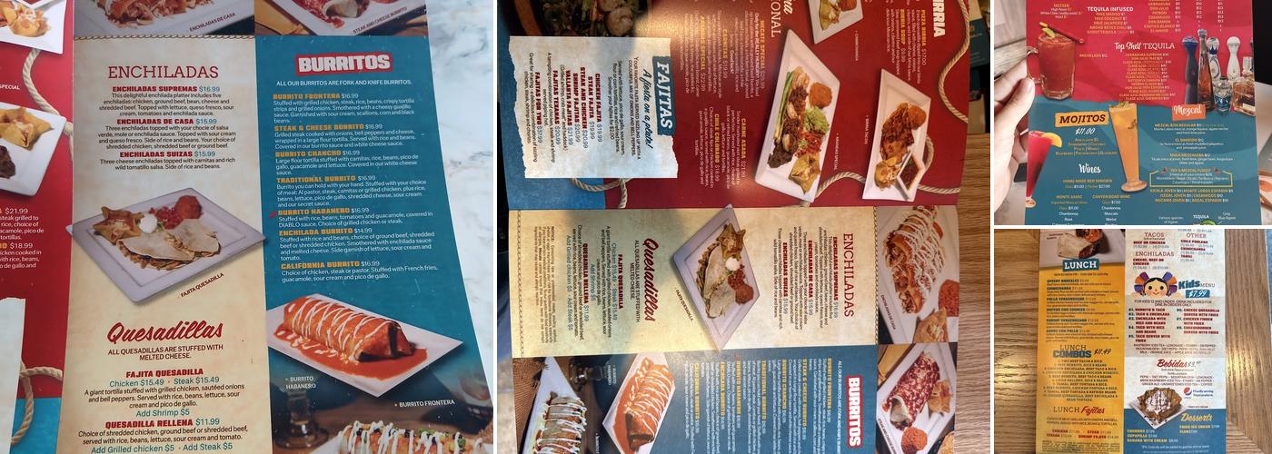 Mecate Mexican Restaurant Menu