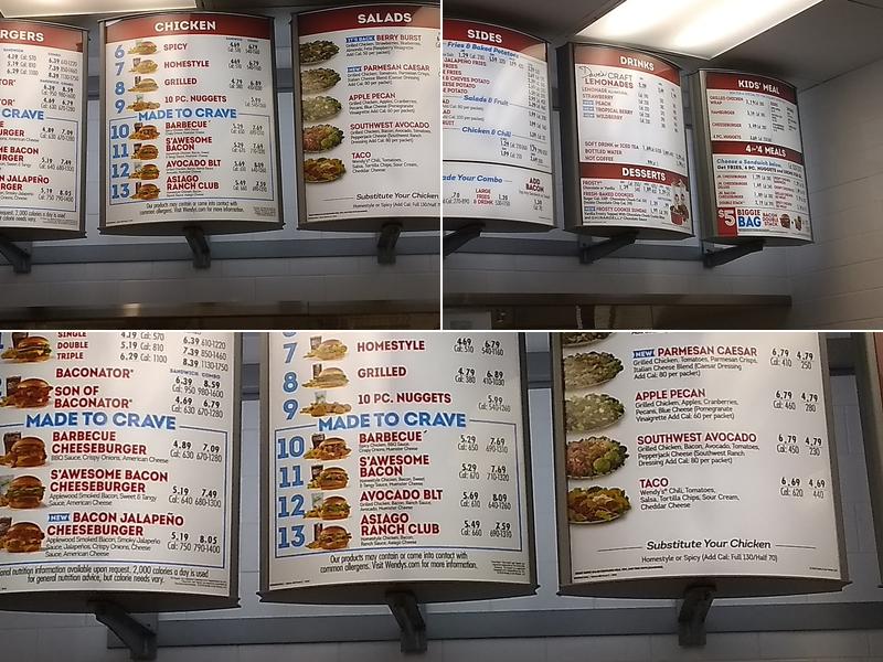 Wendy's Menu