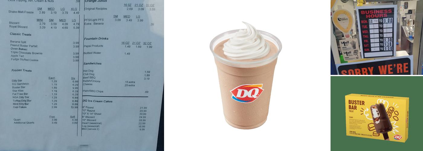 Dairy Queen Store Menu