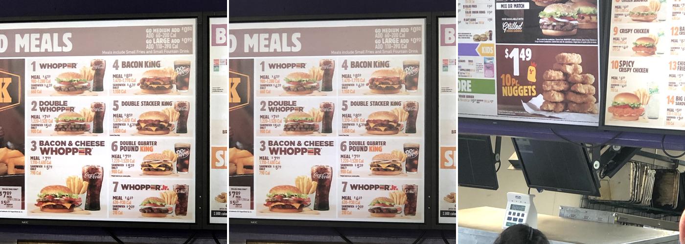 Burger King Menu