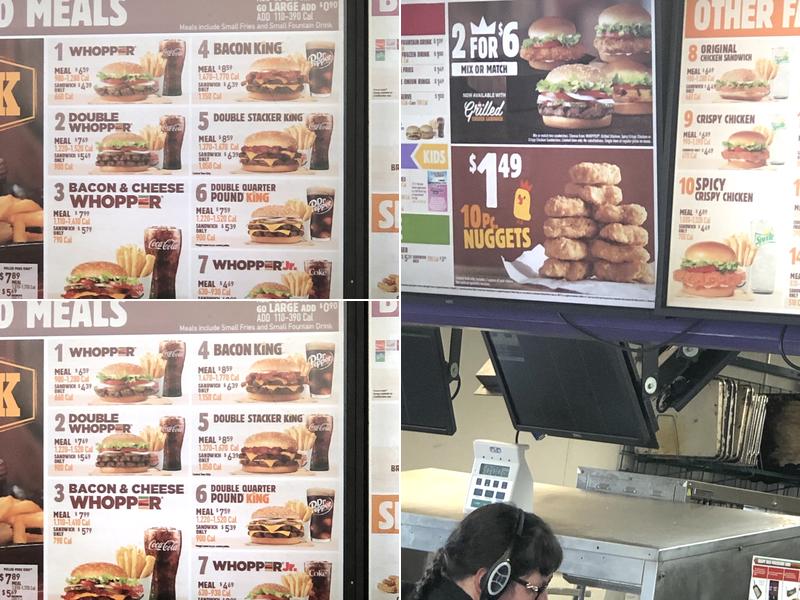 Burger King Menu