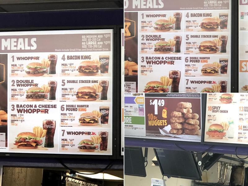 Burger King Menu